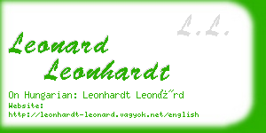 leonard leonhardt business card